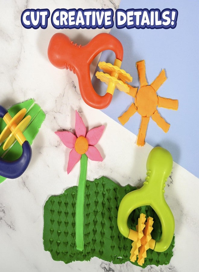 Ready 2 Learn Chunky Dough Strip Cutters - 3 Patterns - Plastic Dough Cutters for Kids - Toddler Art Supplies - Clay Tools for Kids - Image 5